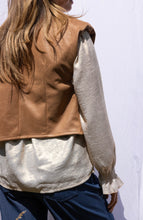 Load image into Gallery viewer, Aimee Camel Sleeveless Jkt
