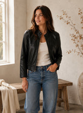 Load image into Gallery viewer, Feria Black Faux Leather Jacket

