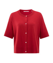 Load image into Gallery viewer, Yasmine Oversized Fine Knit Cardi Scarlet
