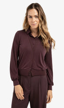 Load image into Gallery viewer, Yasmine Jersey layer Blouse Fudge Purple
