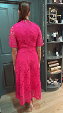 Load image into Gallery viewer, Mary Raspberry Lace Dress
