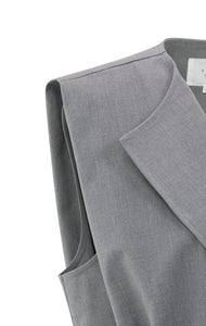 Yasmine Grey Sleeveless Jacket