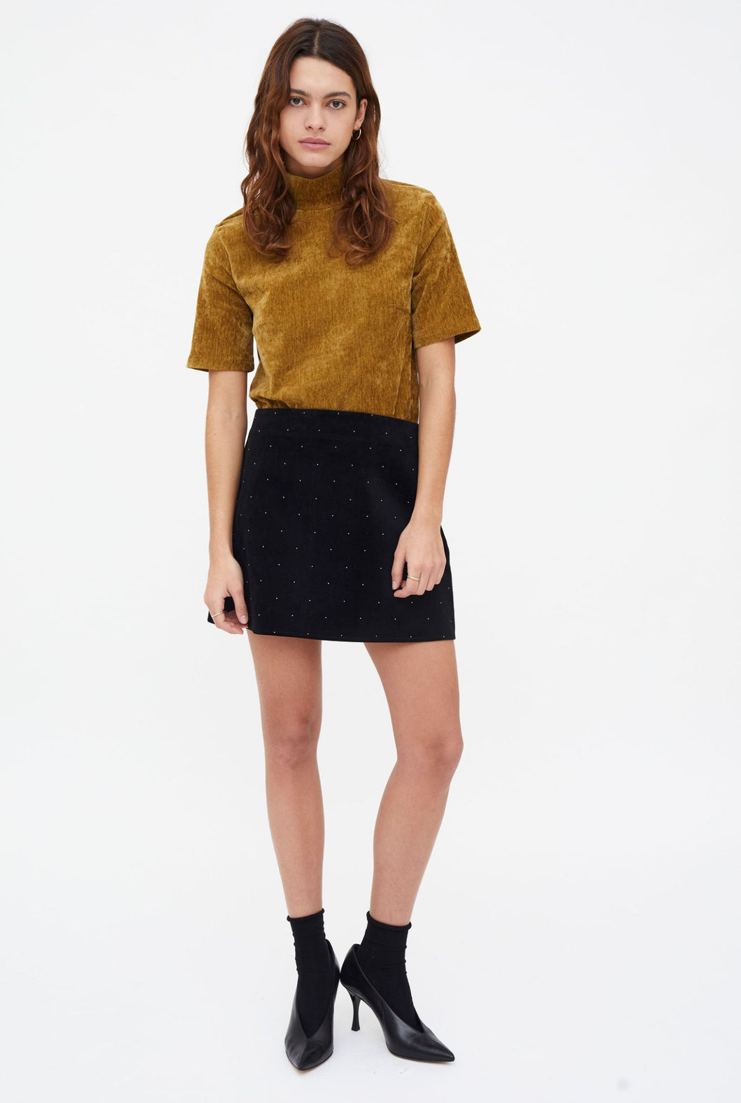 Clara Velvet Sparkle Mini Skirt