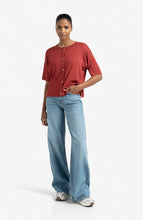 Load image into Gallery viewer, Yasmine Oversized Fine Knit Cardi Scarlet

