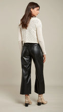 Load image into Gallery viewer, Tara Faux Leather Cropped Length Trouser
