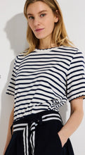 Load image into Gallery viewer, More &amp; More  Stripe Top Navy/White
