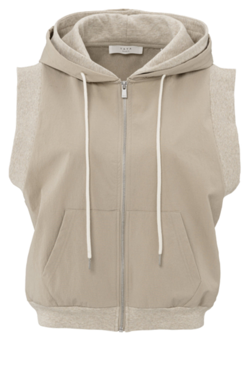 Yasmine Sleeveless bomber style top with hood