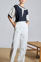 Load image into Gallery viewer, Allegra Black White Knit Batwing
