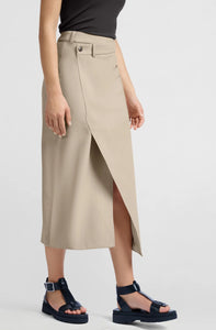 Yasmine Woven Melange midi skirt