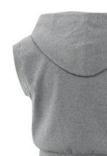 Load image into Gallery viewer, Yasmine Grey Melange  Sleeveless Hoodie
