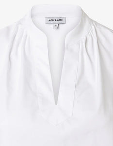 More and More White V Neck Top