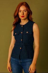 Molly Navy Waistcoat