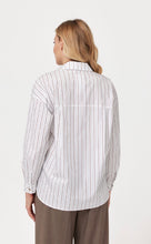 Load image into Gallery viewer, Feria Brown Pinstripe Shirt

