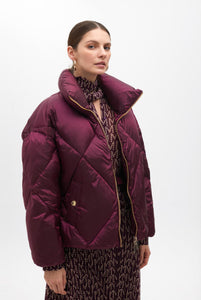 Maggie Metallic Quilted Anorak