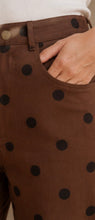 Load image into Gallery viewer, Lara Polka Barrel Jean in Brown
