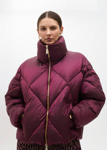 Maggie Metallic Quilted Anorak