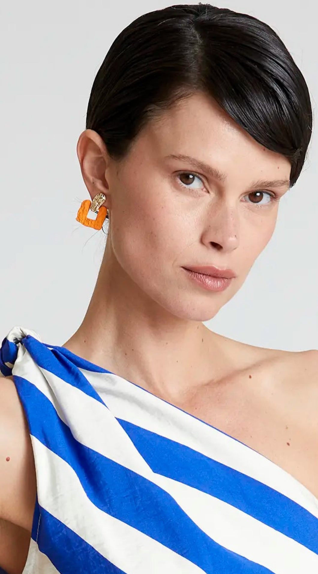 Clara Stripe One Shoulder Dress