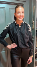 Load image into Gallery viewer, Holly Black Embellished Blouse

