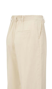 Yasmine Linen Mix Trousers Sand