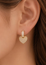 Load image into Gallery viewer, Celine Convertible Heart Earrings
