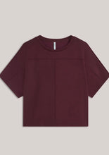 Load image into Gallery viewer, Summum Boxy Scuba Top Deep Burgundy
