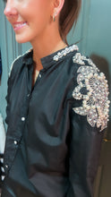 Load image into Gallery viewer, Holly Black Embellished Blouse
