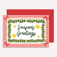 Load image into Gallery viewer, Star Folky Christmas Card | Vintage Holiday Cards | Seasonal
