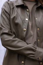 Load image into Gallery viewer, Aimee Faux Leather Shacket
