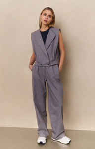Yasmine Grey Sleeveless Jacket