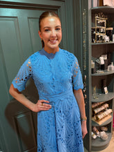 Load image into Gallery viewer, Mary Blue Lace Dress
