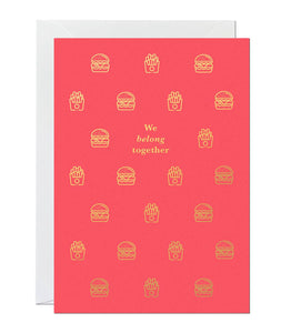 Burger and Fries Valentines Card