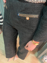 Load image into Gallery viewer, Holly Black Tweed Trouser
