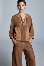 Load image into Gallery viewer, Allegra Tan Mesh Top
