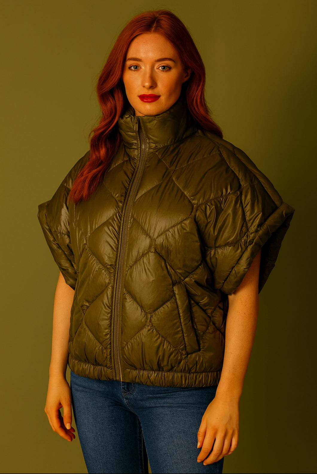 Carrie Khaki Gilet