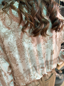 Chloe Gold Silky Bomber