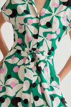 Load image into Gallery viewer, Clara Green Print Long Dress
