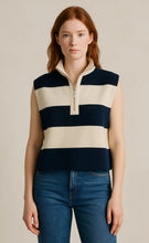 Load image into Gallery viewer, Connie Navy Stripe Top
