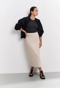Yasmine Woven Melange midi skirt