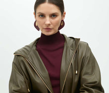 Load image into Gallery viewer, Maggie Khaki Hooded Khaki Jacket
