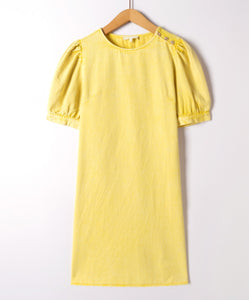 Chloe Yellow Denim Dress