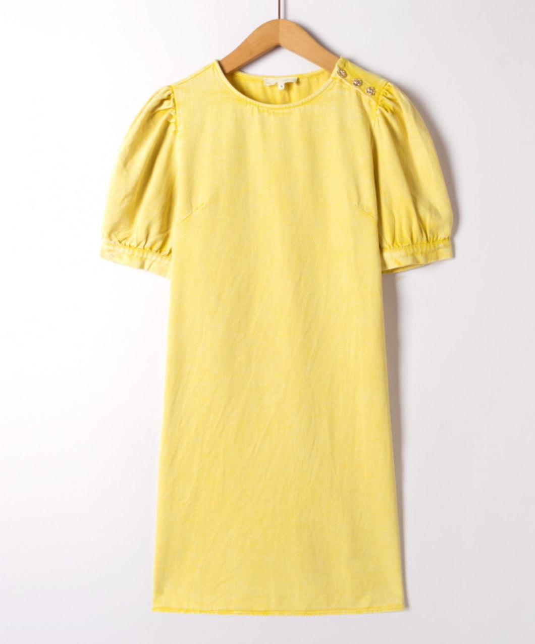 Chloe Yellow Denim Dress
