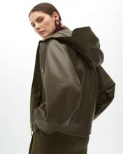 Load image into Gallery viewer, Maggie Khaki Hooded Khaki Jacket
