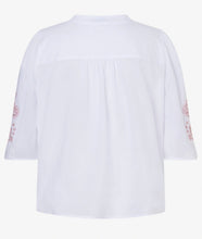 Load image into Gallery viewer, More &amp; More White/Pink Embroidered Blouse
