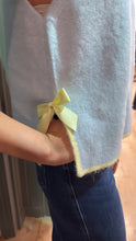 Load image into Gallery viewer, Chloe  Blue/Lemon Bow Top
