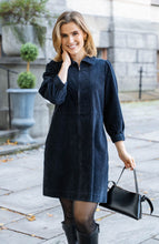 Load image into Gallery viewer, PartTwo Eyvor Corduroy Dress in Dark Navy
