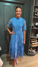 Load image into Gallery viewer, Mary Blue Lace Dress
