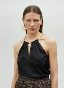 Maggie Black Halterneck