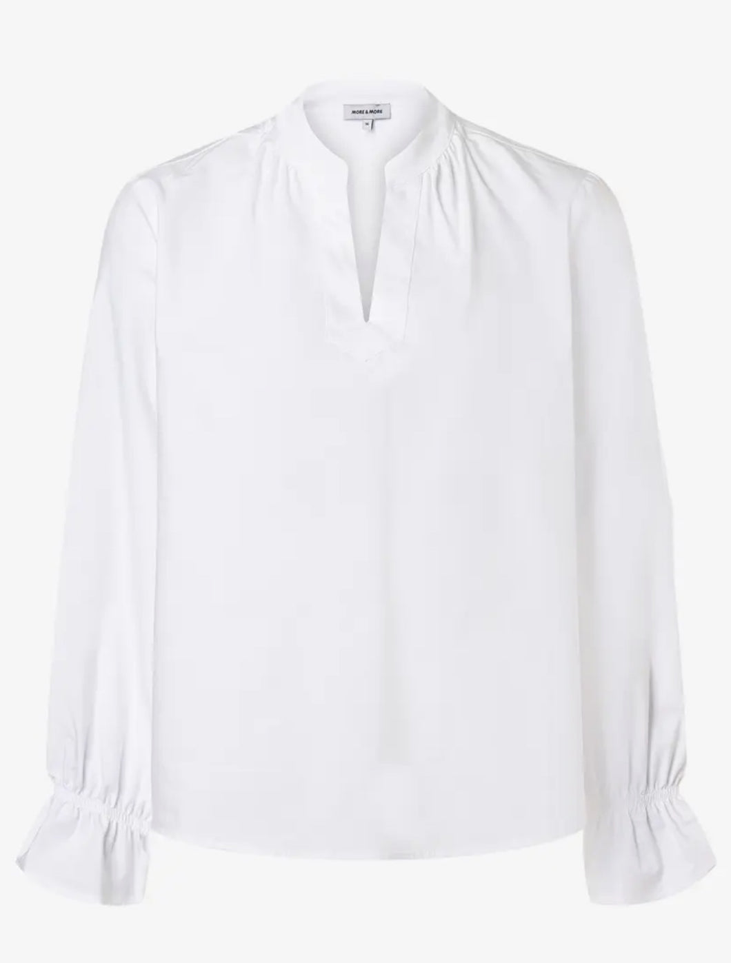 More and More White V Neck Top
