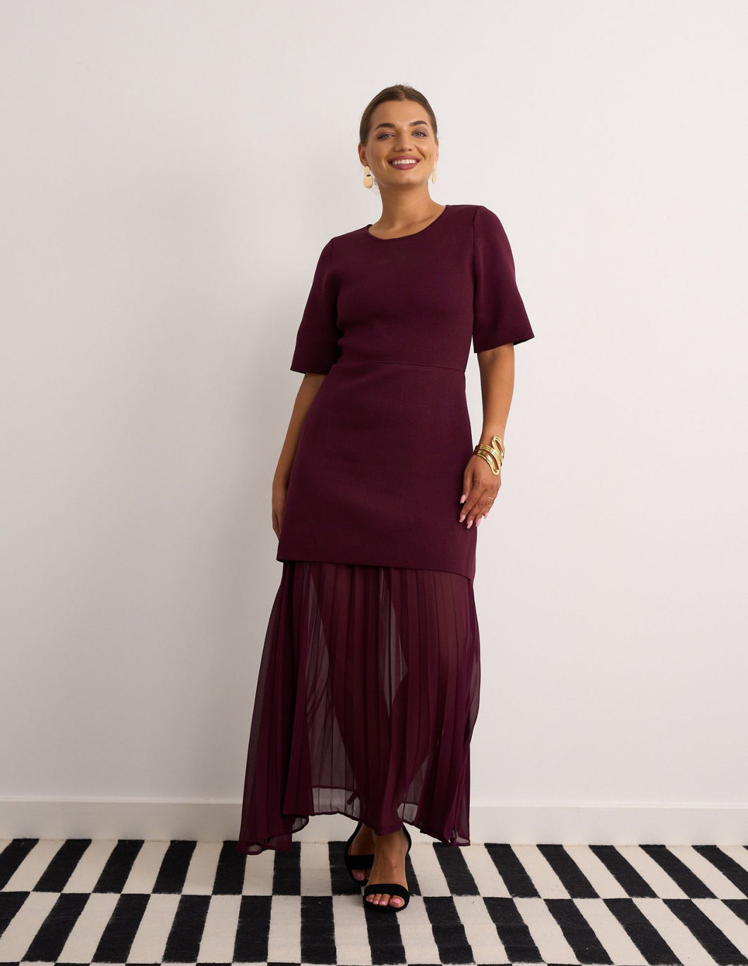 Carrie Merlot Dress