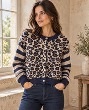Load image into Gallery viewer, Willow Navy Leopard Cardigan
